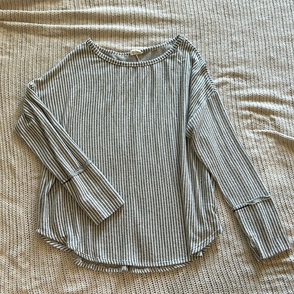 Long sleeve lightweight striped top - Bibi